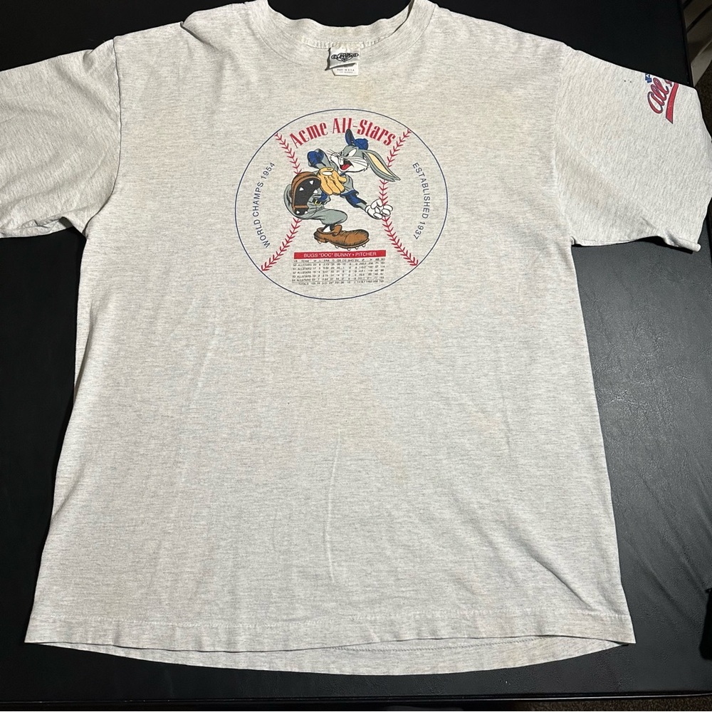 RARE Vtg 1991 ACME Looney Tunes LA Dodgers Bug Bunny Shirt All Stars USA Mens XL